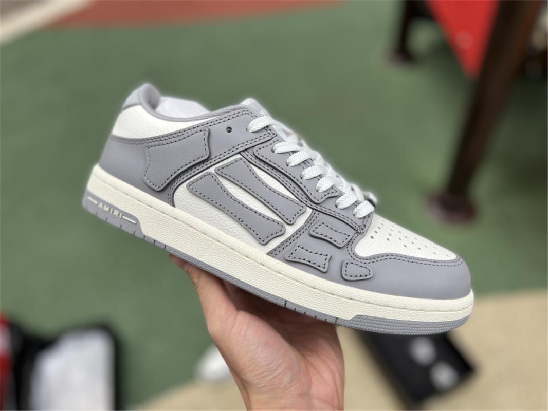 Pk God Amiri Men''s Skel LOW Sneakers GREY retail materials ready to ship